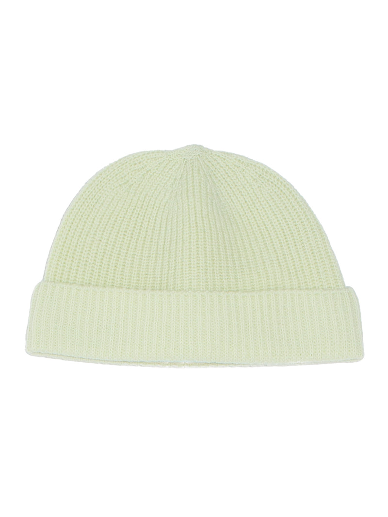 Women’s Wool Soft Cord Knit Cap Light Lime