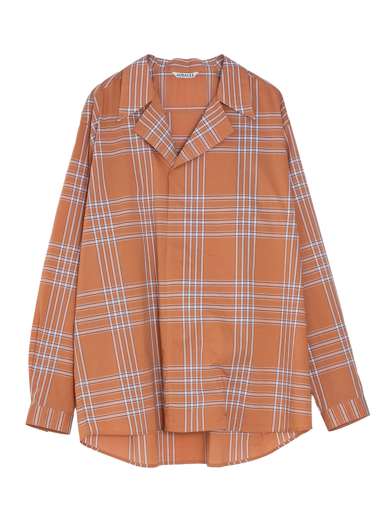 Men's Washed Finx Typerwriter Shirt Amber Check