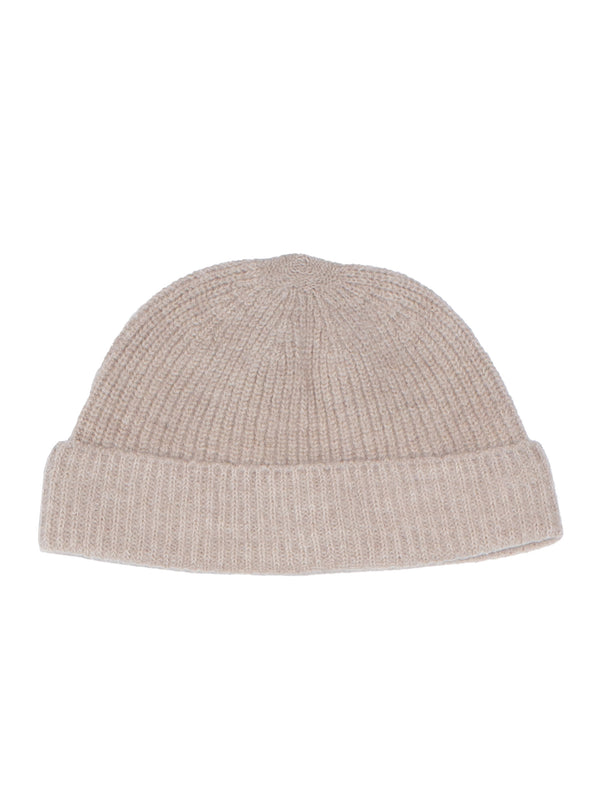 Women’s Wool Soft Cord Knit Cap Light Top Beige