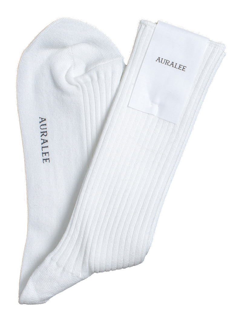 Women’s Giza High Gauge Socks White