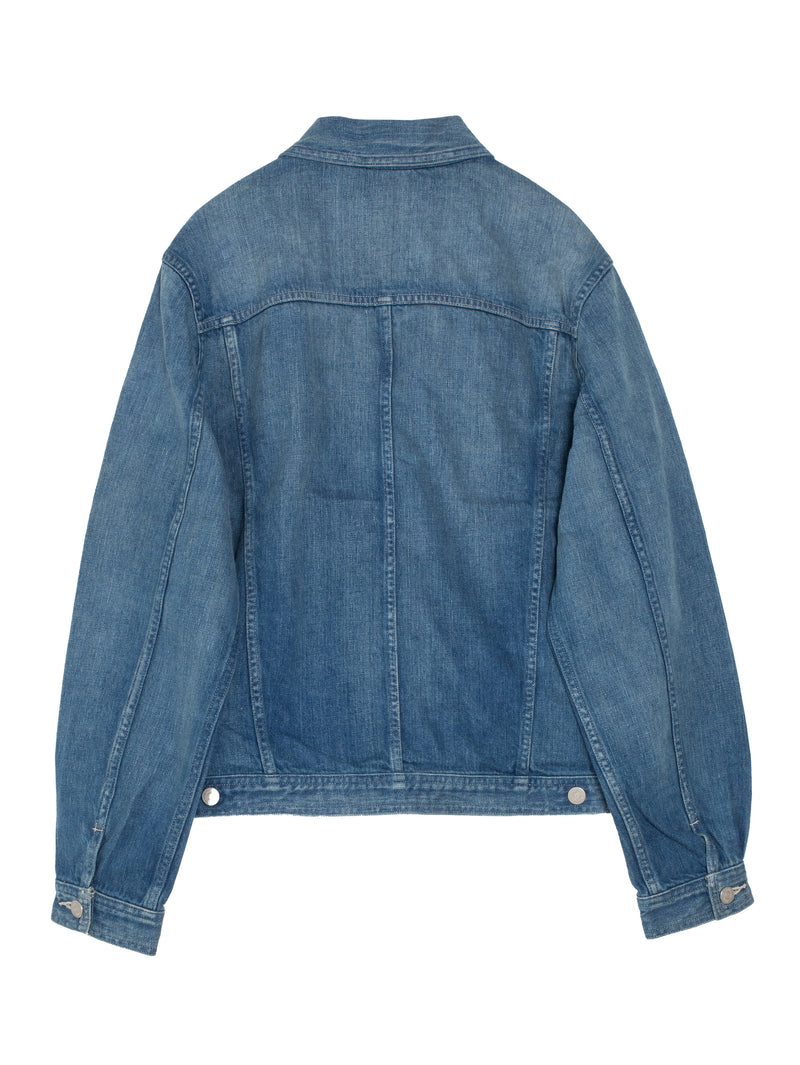 Men's Selvedge Fade Light Denim Blouson Light Indigo