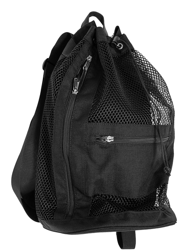 Men's Mesh Small Backpack Black Made By Aeta