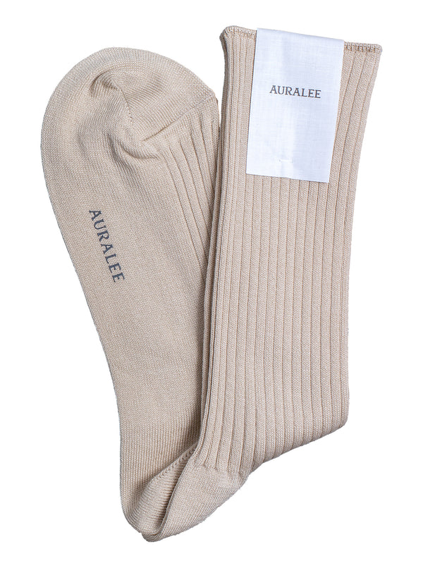 Women’s Giza High Gauge Socks Beige