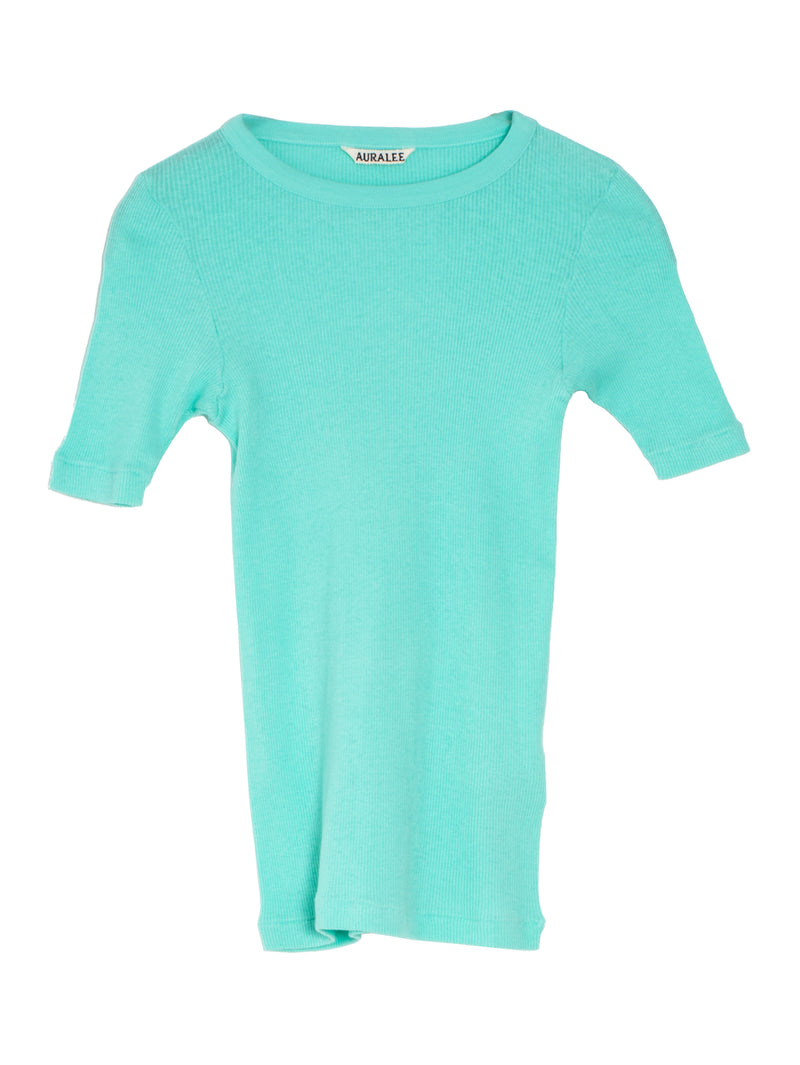 Women's Organic Soft Rib Tee Aqua Green