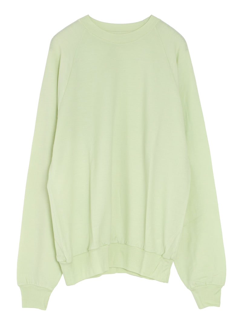 Men's Light Wool Sweat Pullover Pale Lime
