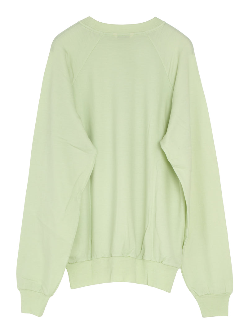 Men's Light Wool Sweat Pullover Pale Lime
