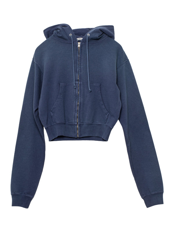 Women's Product Dyed Pima Light Sweat Zip Parka Light Navy