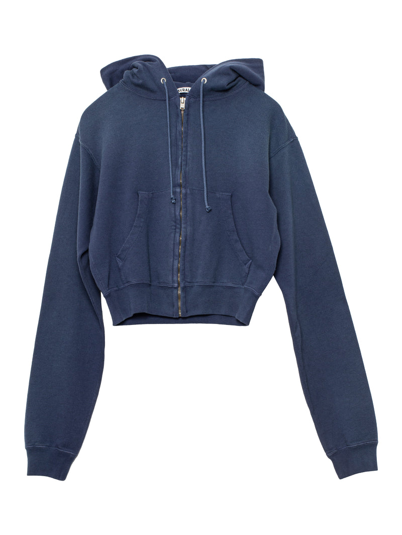 Women's Product Dyed Pima Light Sweat Zip Parka Light Navy