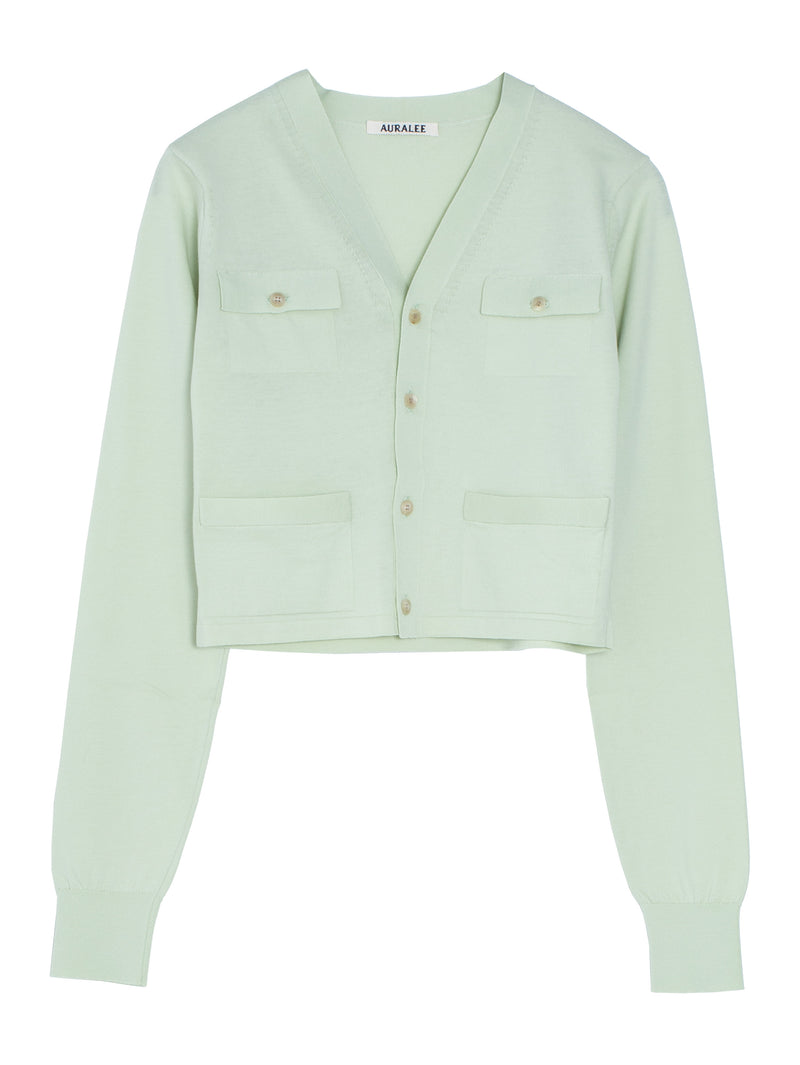 Women's Super High Gauge Cotton Knit Cardigan Light Pistachio