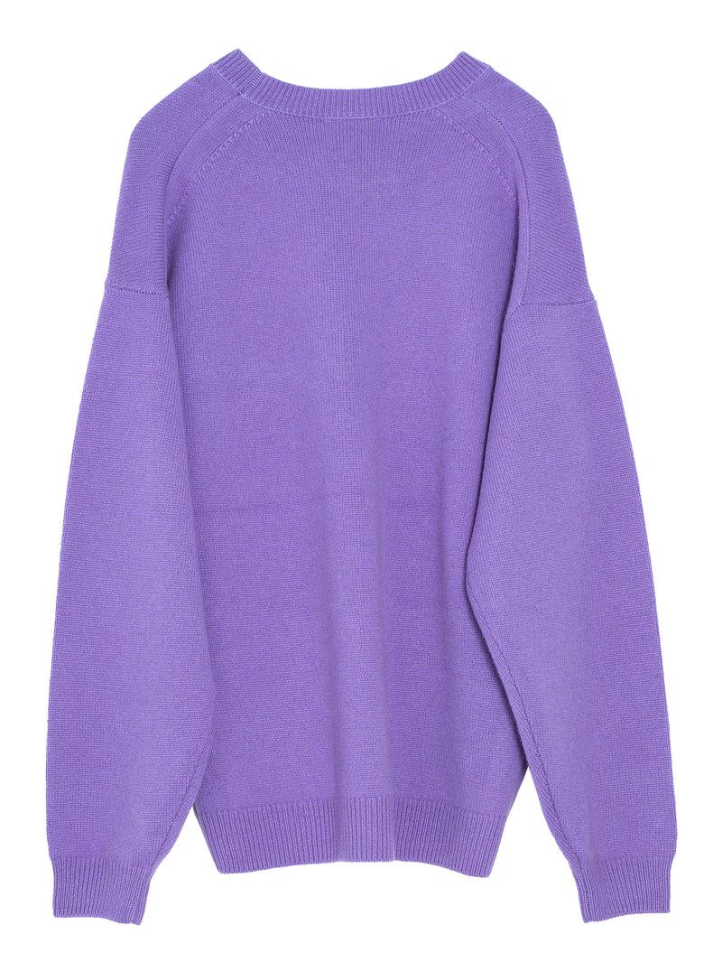 Men's Baby Cashmere Knit Top Purple