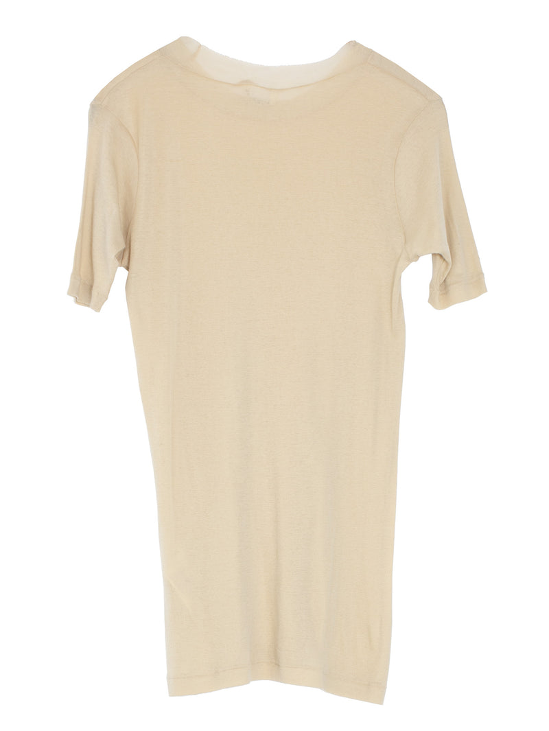 Women's Super High Gauge Sheer Rib Tee Light Beige