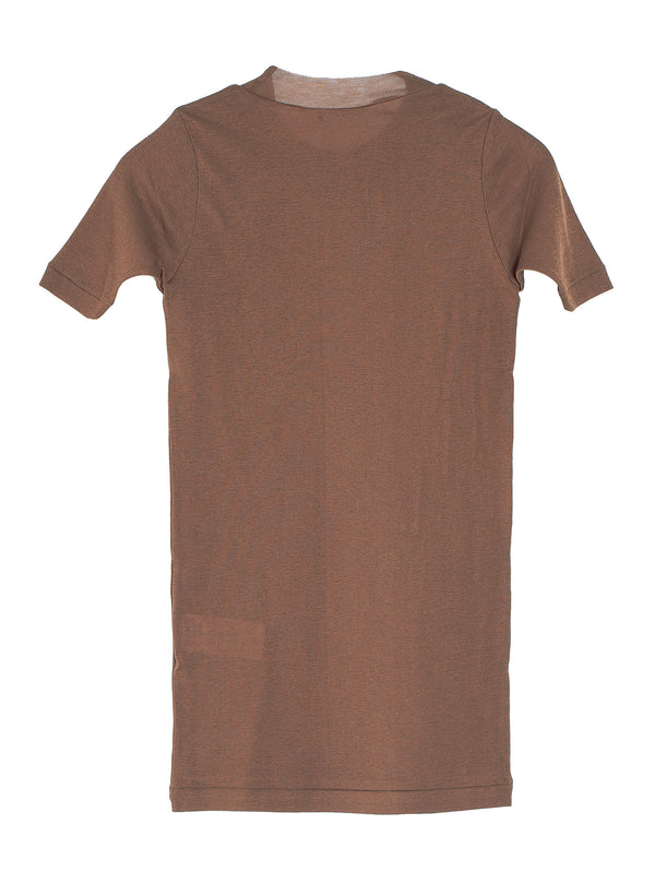 Women's Super High Gauge Sheer Rib Tee Brown