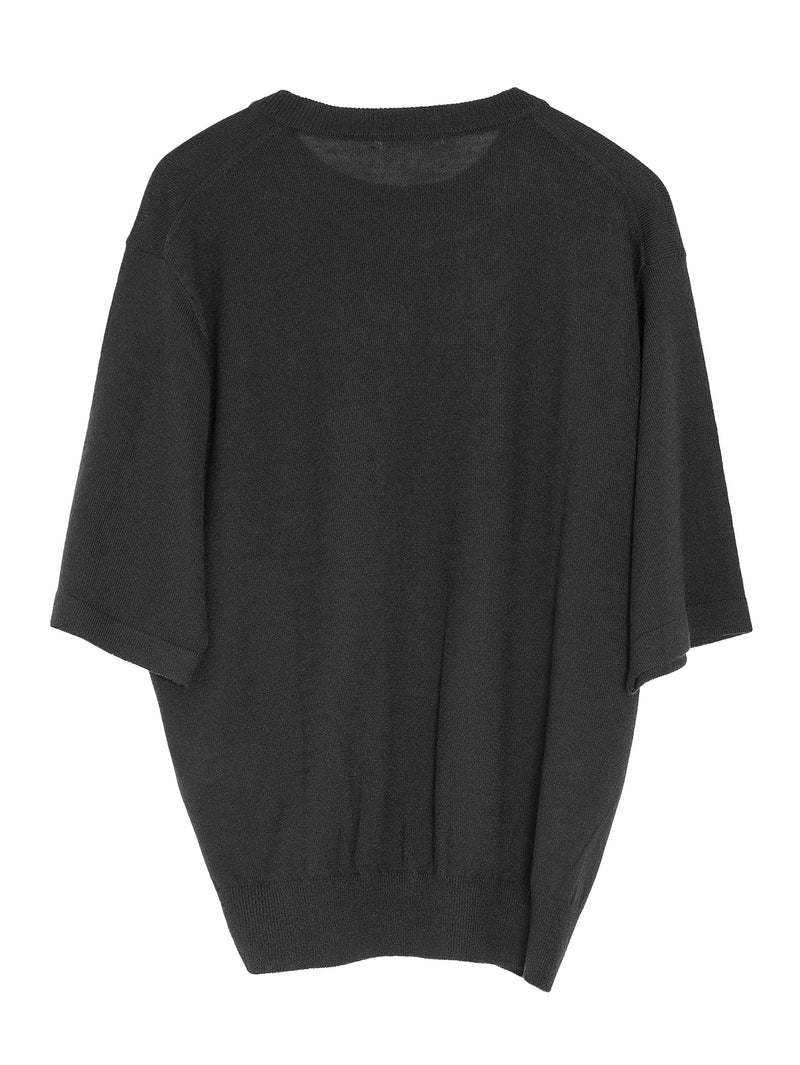 Men's Hard Twist Cashmere Knit Tee Black