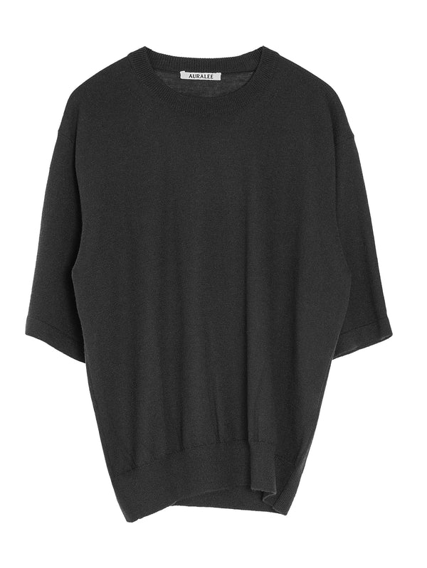 Men's Hard Twist Cashmere Knit Tee Black