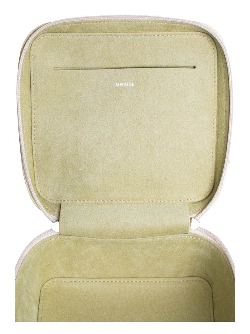 Women’s Leather Small Travel Case Yellow Made By Aeta