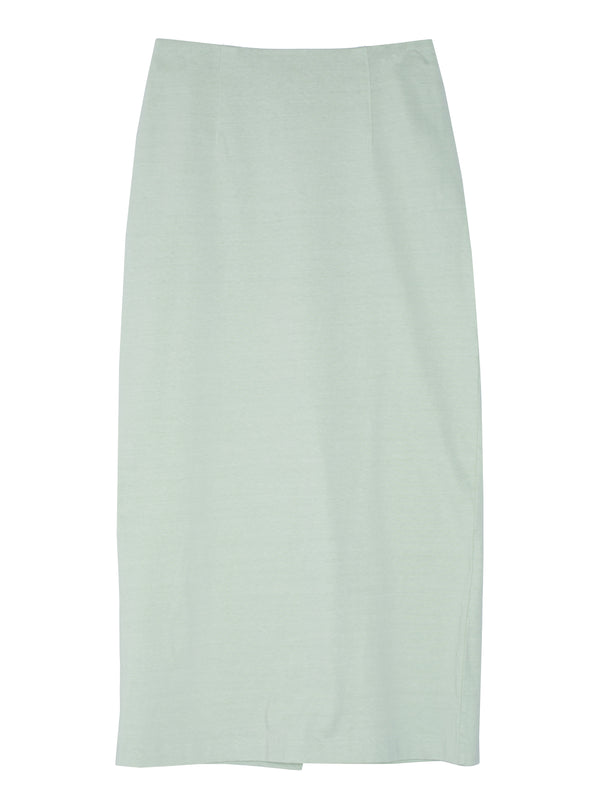 Women's Cotton Slub Rayon Plaiting Skirt Pistachio