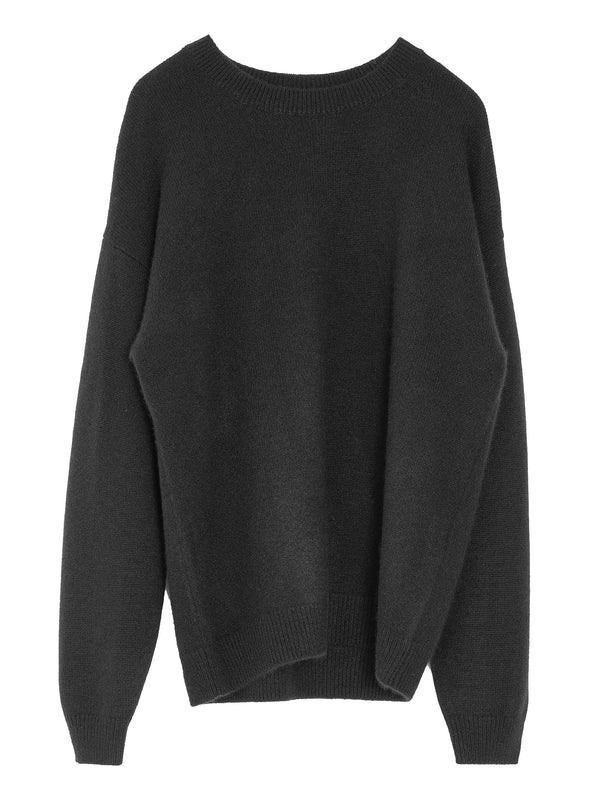 Men's Baby Cashmere Knit Pullover Top Black