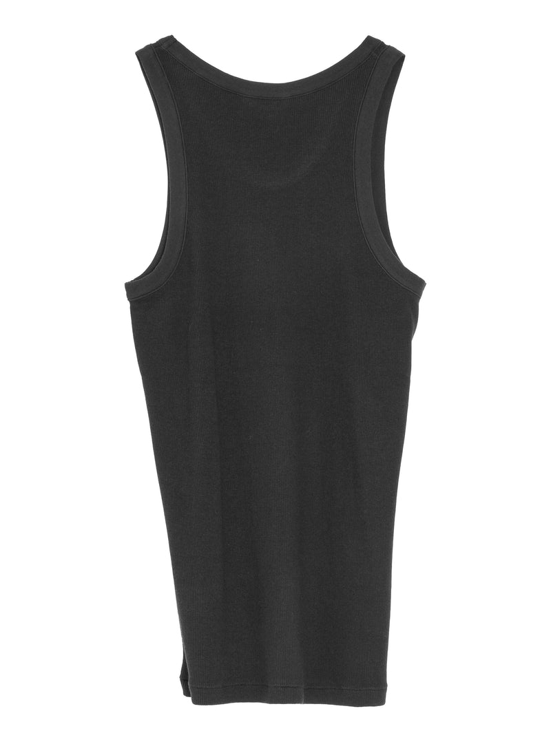 Men's Organic Soft Rib Tank Top Black