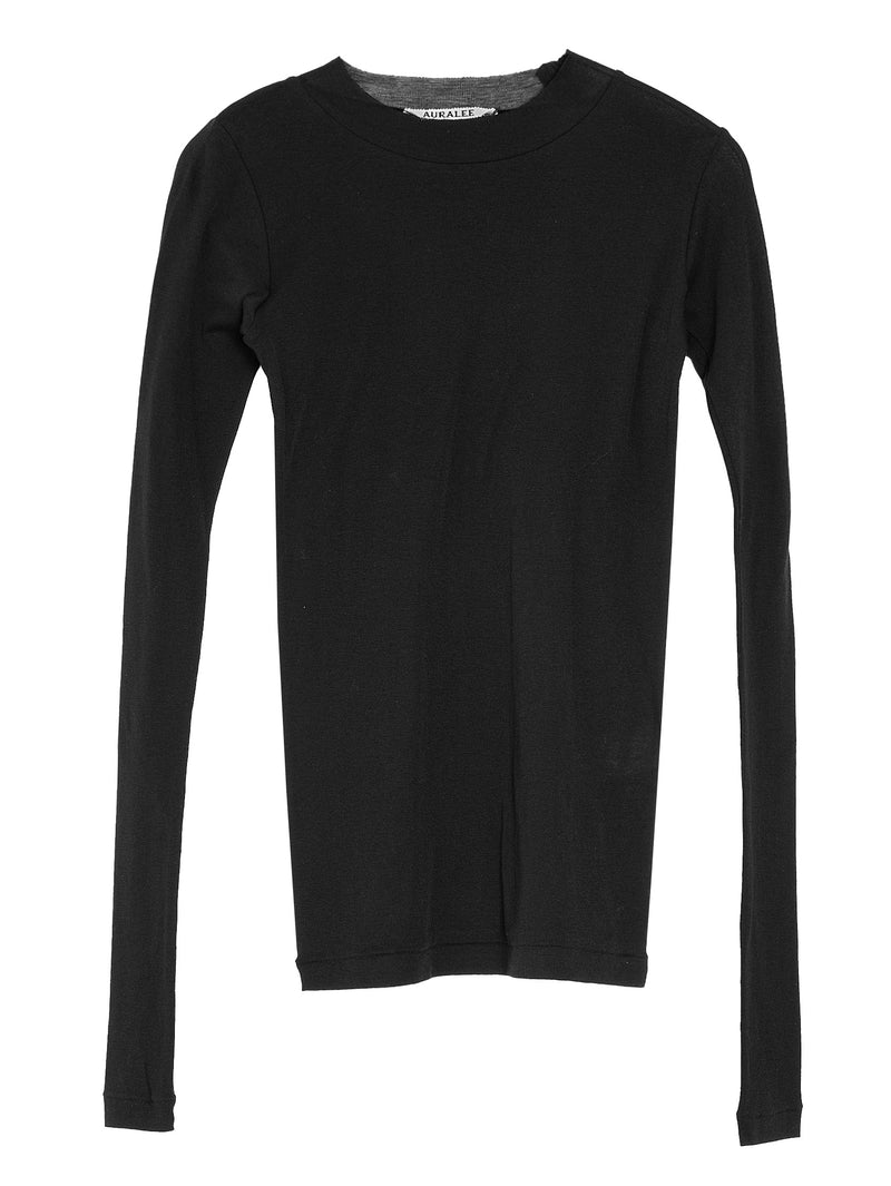 Women's Super High Gauge Sheer Rib Long Sleeve Tee Black