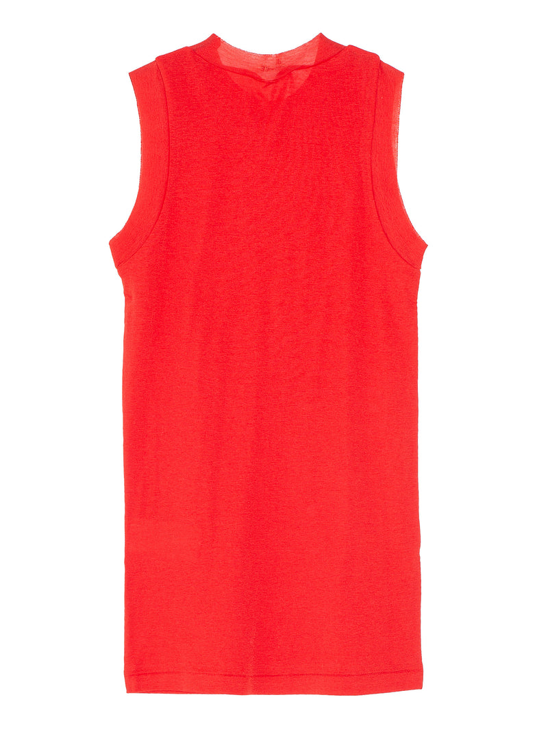 Women's Super High Gauge Sheer Rib Tank Top Red