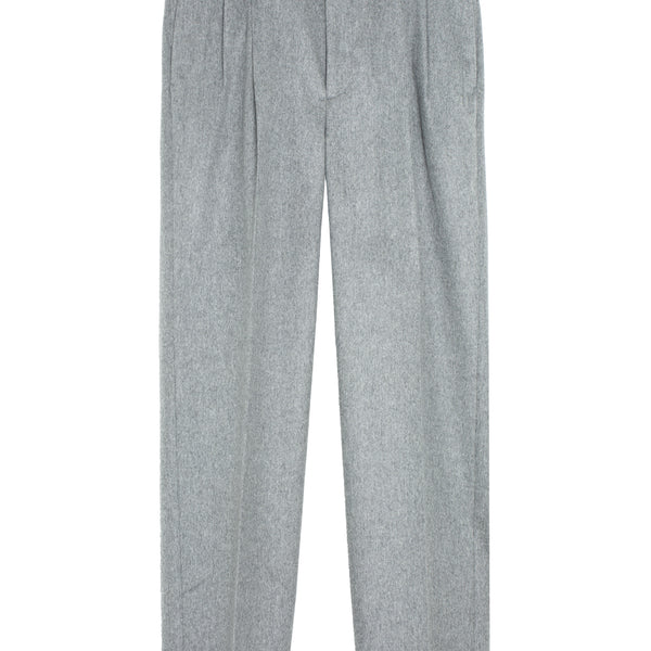 Auralee Men's Cashmere Moleskin Two Tuck Slacks Top Grey – Opia