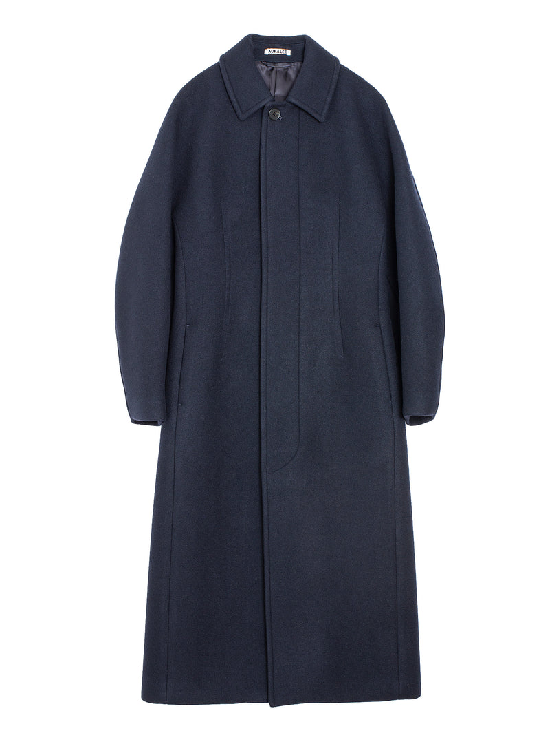 Women’s Sponge Wool Melton Soutien Collar Coat Dark Navy