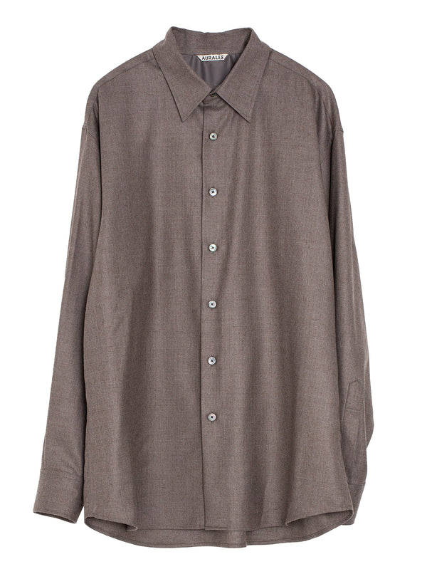 Men’s Super Light Wool Shirt Top Brown