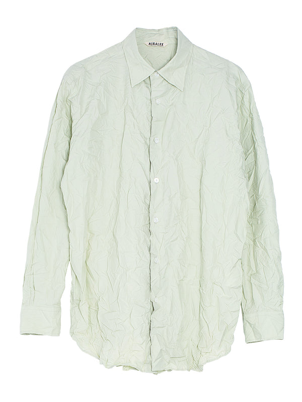 Women’s  Wrinkled Washed Finx Twill Shirt Light Green