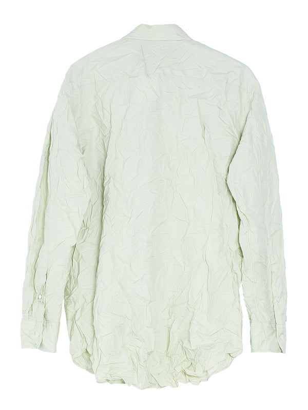 Women’s  Wrinkled Washed Finx Twill Shirt Light Green