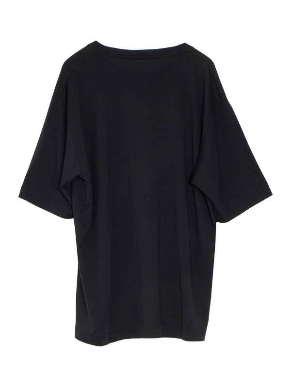 Men's Super Soft Wool Jersey Tee Light Black