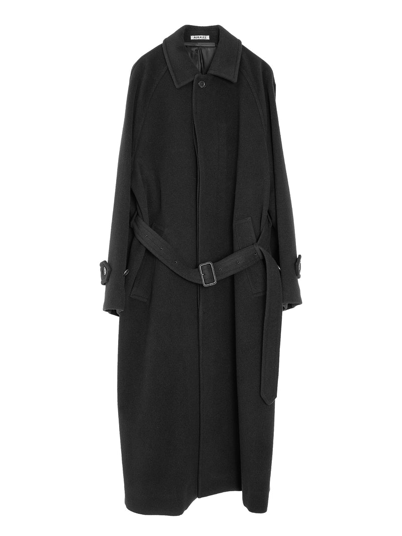 Women's Super Fine Wool Mosser Soutien Collar Coat Black