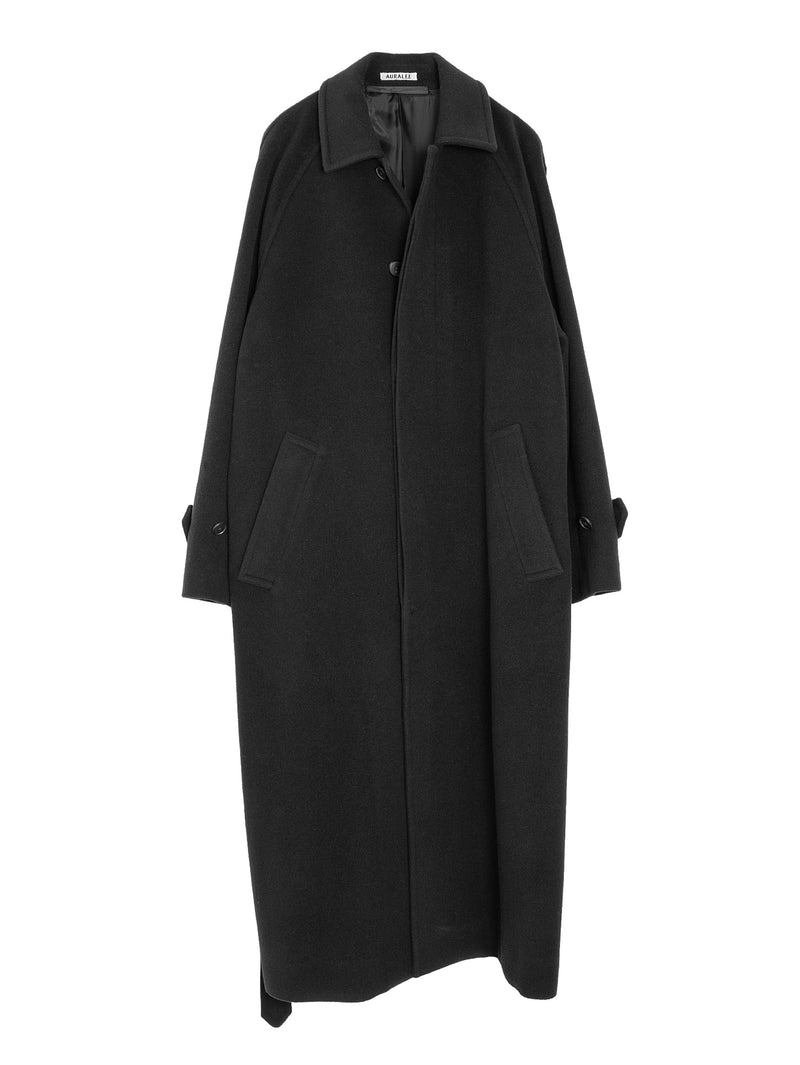 Women's Super Fine Wool Mosser Soutien Collar Coat Black