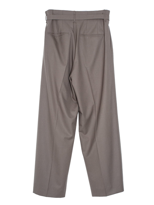 Women’s Super Fine Tropical Wool Slacks Dark Khaki