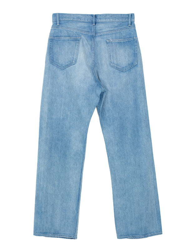 Men's Selvedge Faded Light Denim Pants Light Indigo