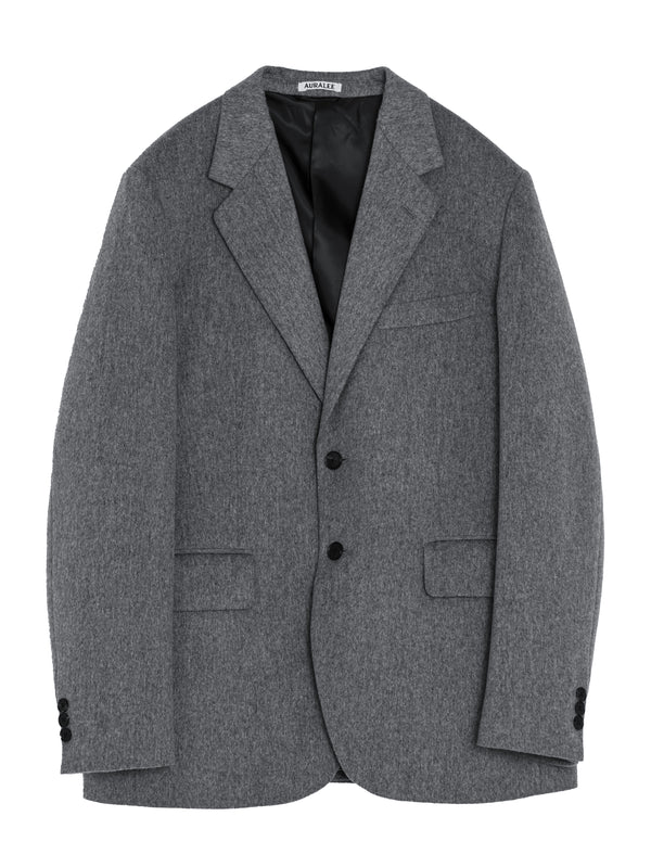 Men's Cashmere Moleskin Jacket Top Grey