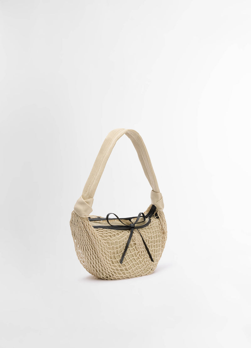 Fortune Croissant Filt Bag Light Beige