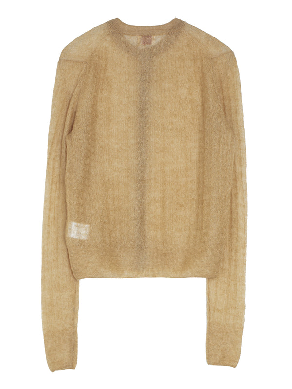 Fine Mohair Silk Cardigan Camel