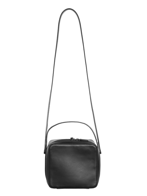 Leather Shoulder Bag Black Made By Aeta