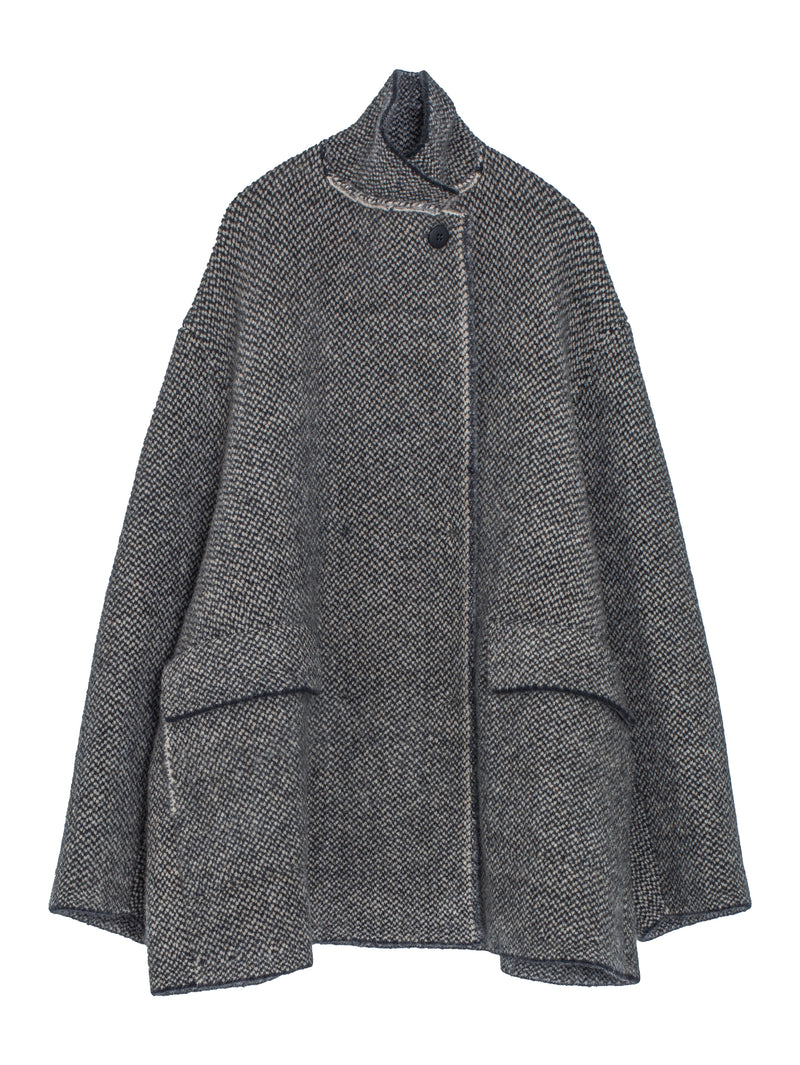 Bob’s Texture Wool Double Breast Jacket Black Natural