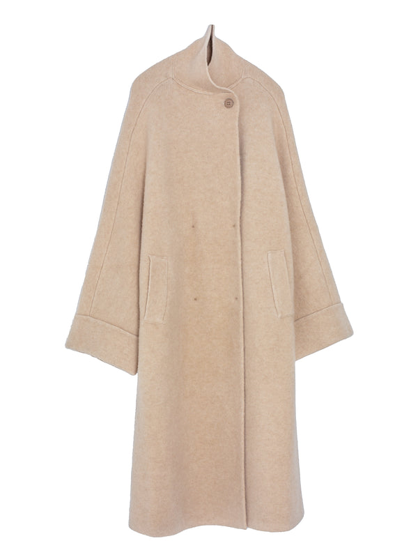 Light and Dark Camel Double Breast Coat Albino