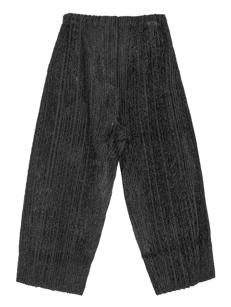 Velvet Ribs Wool Trousers Black