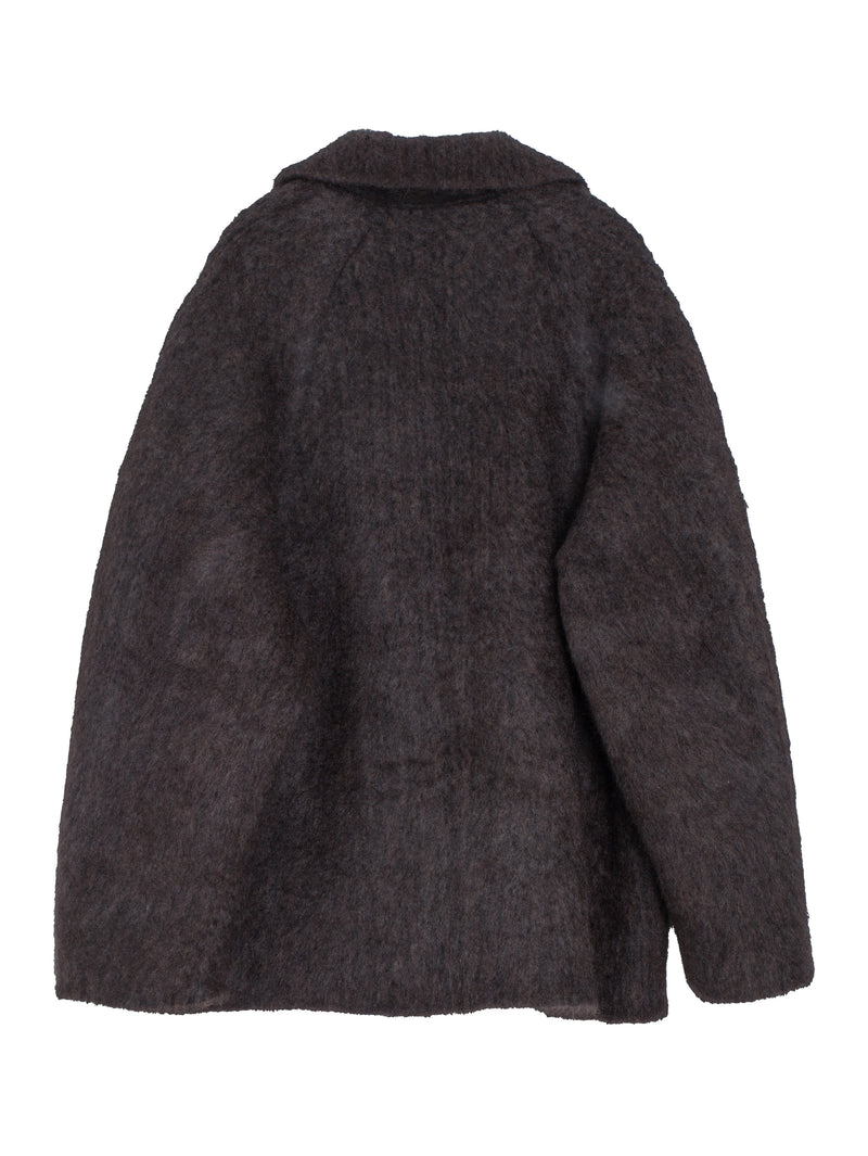 Bob’s Fur Double Breast Wool Jacket Brown