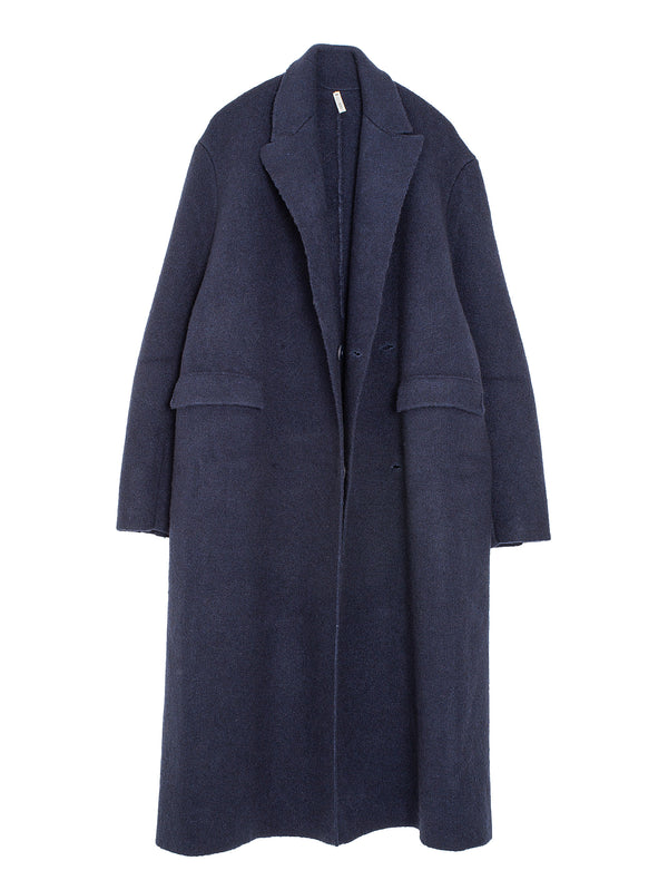 Double Outwear Wool Coat Navy