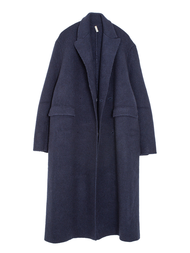 Double Outwear Wool Coat Navy