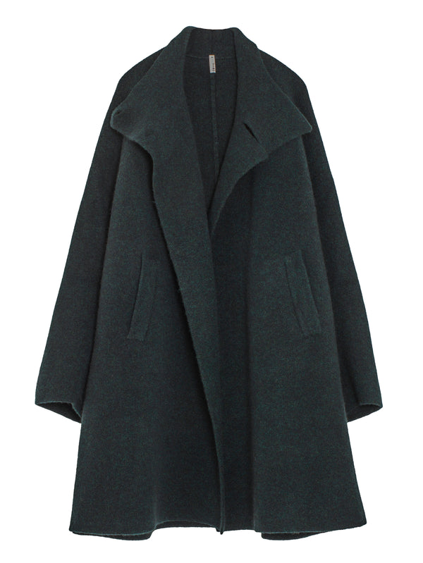 Double Time Wool Double Breast Coat Dark Green