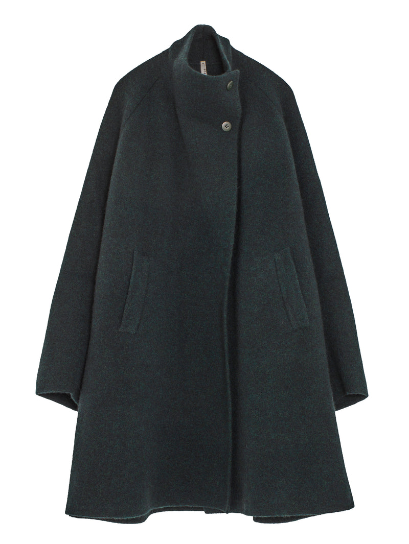 Double Time Wool Double Breast Coat Dark Green