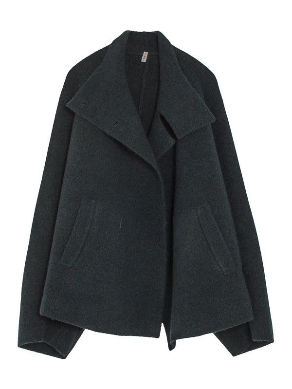 Double Time Wool Double Breast Jacket Dark Green