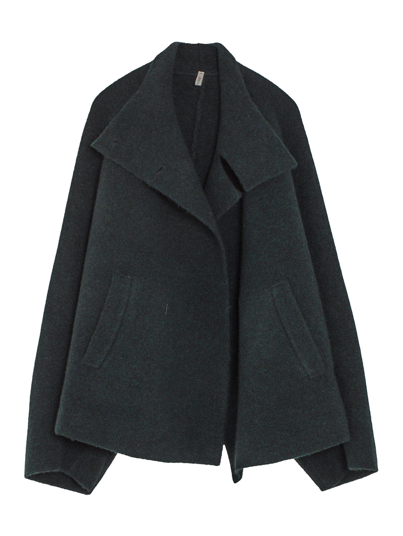 Double Time Wool Double Breast Jacket Dark Green