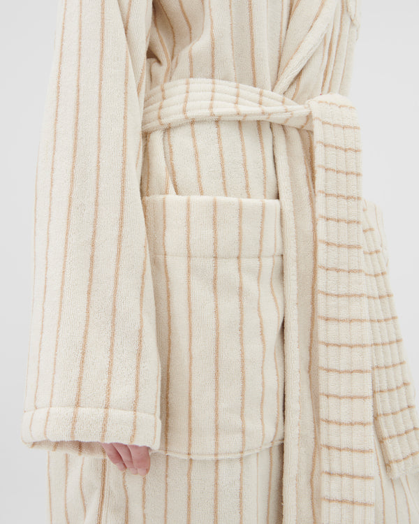 Classic Bathrobe Sienna Stripes