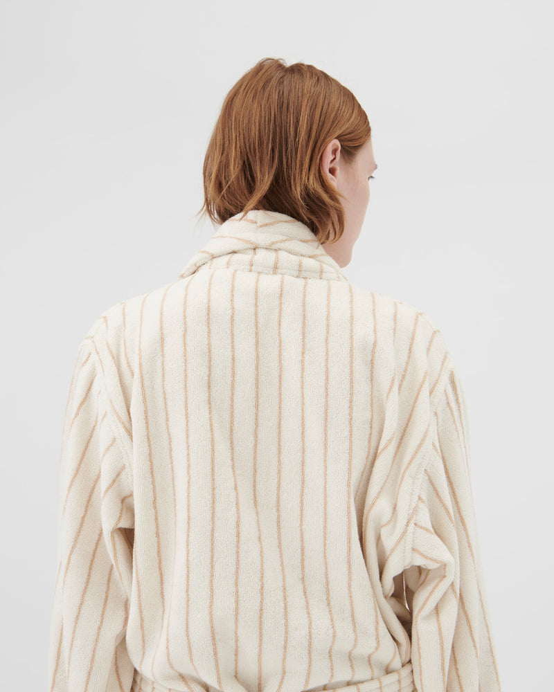 Classic Bathrobe Sienna Stripes